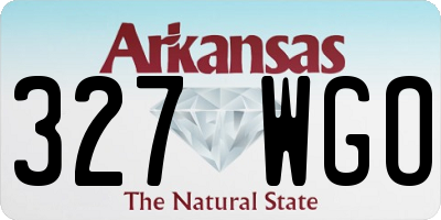 AR license plate 327WGO