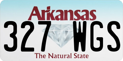 AR license plate 327WGS
