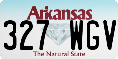 AR license plate 327WGV