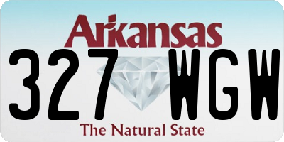 AR license plate 327WGW
