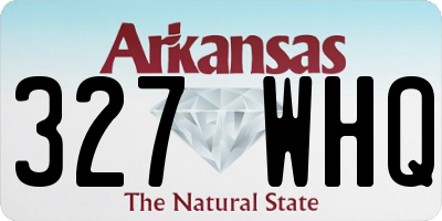AR license plate 327WHQ