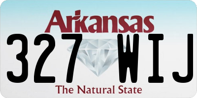 AR license plate 327WIJ