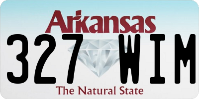 AR license plate 327WIM