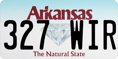 AR license plate 327WIR