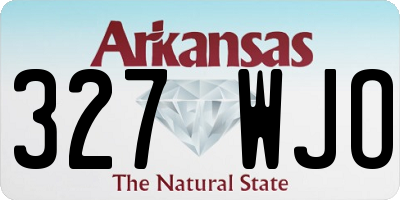 AR license plate 327WJO