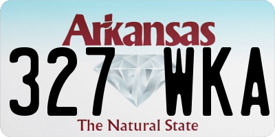 AR license plate 327WKA