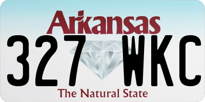 AR license plate 327WKC