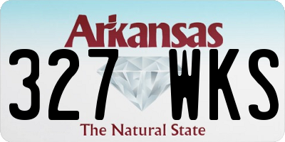 AR license plate 327WKS