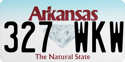 AR license plate 327WKW