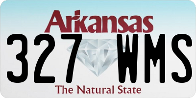 AR license plate 327WMS