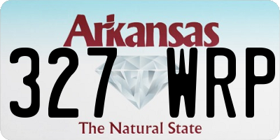 AR license plate 327WRP