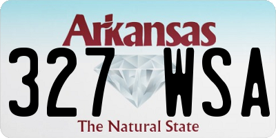 AR license plate 327WSA