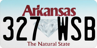 AR license plate 327WSB