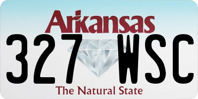 AR license plate 327WSC