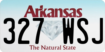 AR license plate 327WSJ