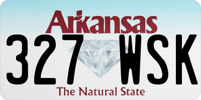 AR license plate 327WSK