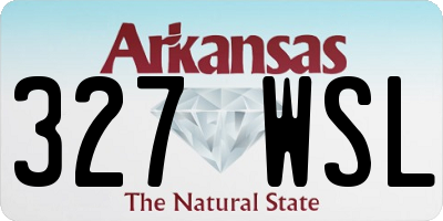 AR license plate 327WSL