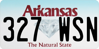 AR license plate 327WSN