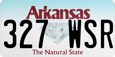 AR license plate 327WSR