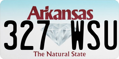AR license plate 327WSU