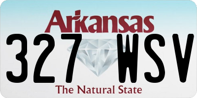 AR license plate 327WSV