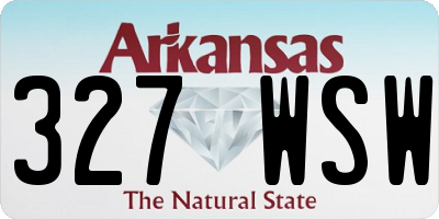 AR license plate 327WSW