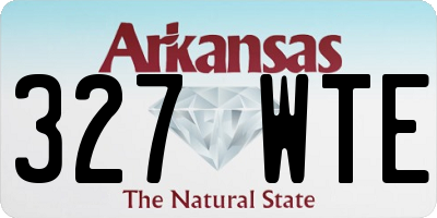 AR license plate 327WTE