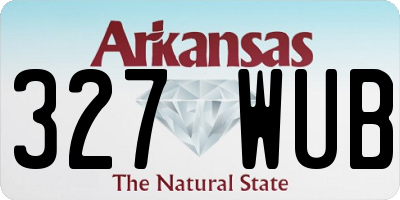 AR license plate 327WUB