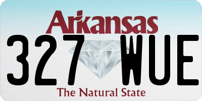 AR license plate 327WUE