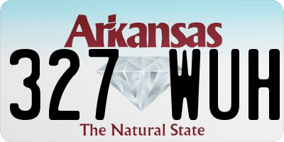 AR license plate 327WUH