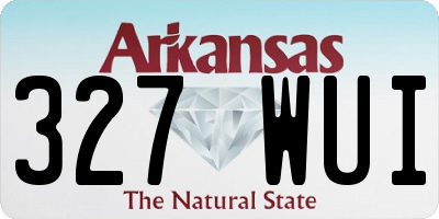 AR license plate 327WUI