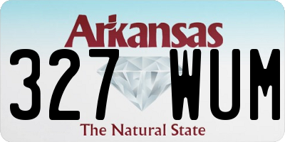 AR license plate 327WUM