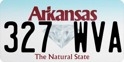 AR license plate 327WVA