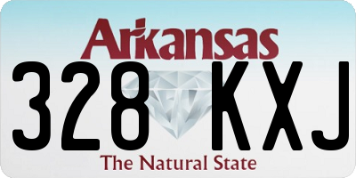AR license plate 328KXJ