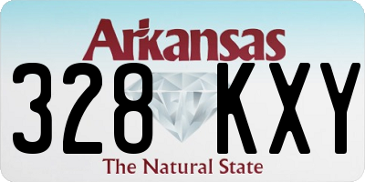 AR license plate 328KXY