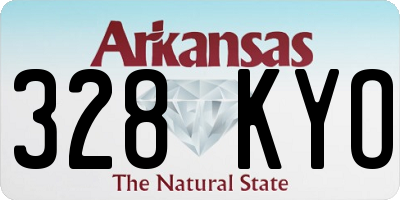 AR license plate 328KYO