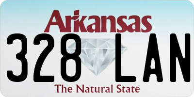 AR license plate 328LAN