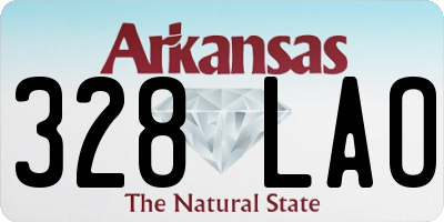 AR license plate 328LAO