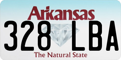 AR license plate 328LBA