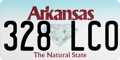 AR license plate 328LCO