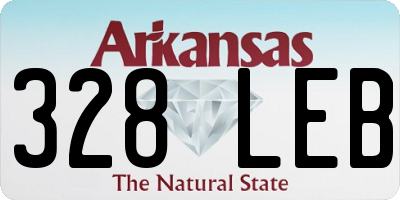 AR license plate 328LEB