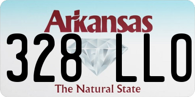 AR license plate 328LLO