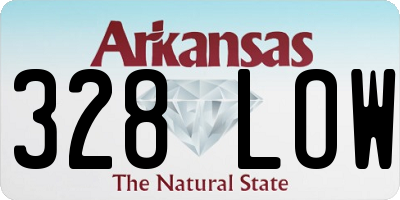 AR license plate 328LOW