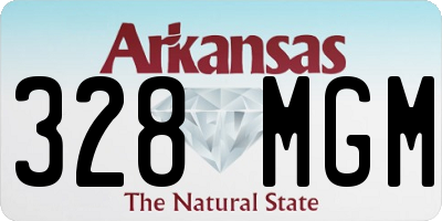 AR license plate 328MGM