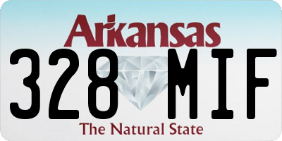 AR license plate 328MIF