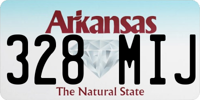 AR license plate 328MIJ