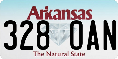 AR license plate 328OAN