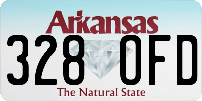 AR license plate 328OFD