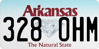 AR license plate 328OHM