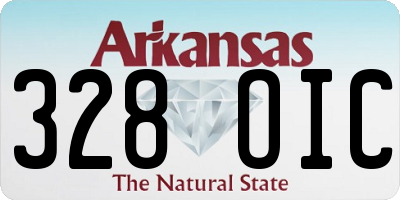 AR license plate 328OIC